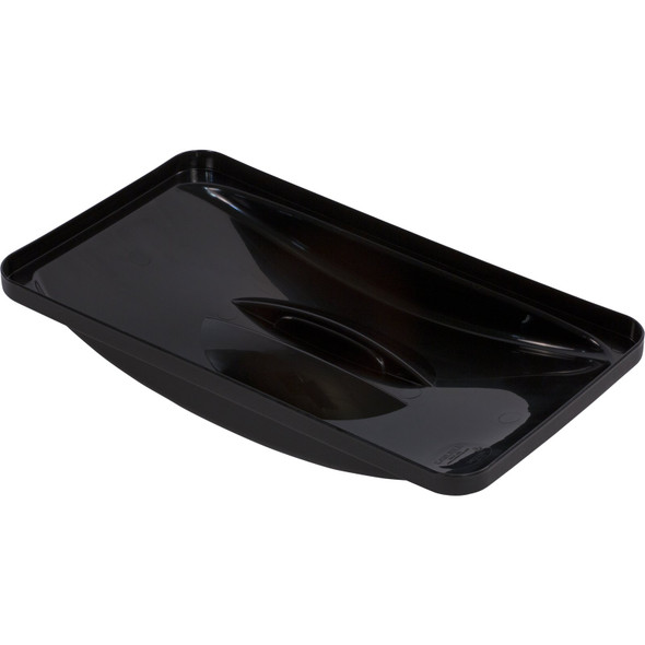 Carlisle 342025-03 Trimline Rectangle Handle Lid, Black, For 15 and 23 Gallon