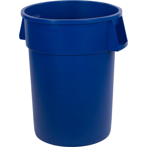 Carlisle 84104414 Round Blue Recycling Can w/o Lid, 44 Gallon