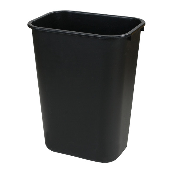 Carlisle 34291303 Rectangle Wastebasket, 13 Quart, Black