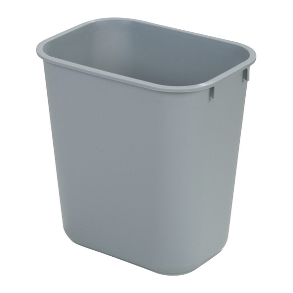 Carlisle 34292823 Rectangle Wastebasket, 28 Quart, Gray