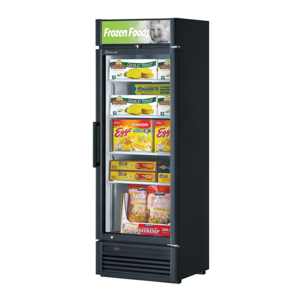 Turbo Air TGF-15SDB-N Glass Merchandiser Freezer, 1 Section, Black Cabinet