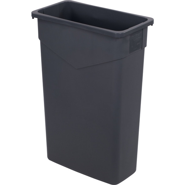 Carlisle 34202323 TrimLine Rectangle Trash Container, 23 Gallon, Gray