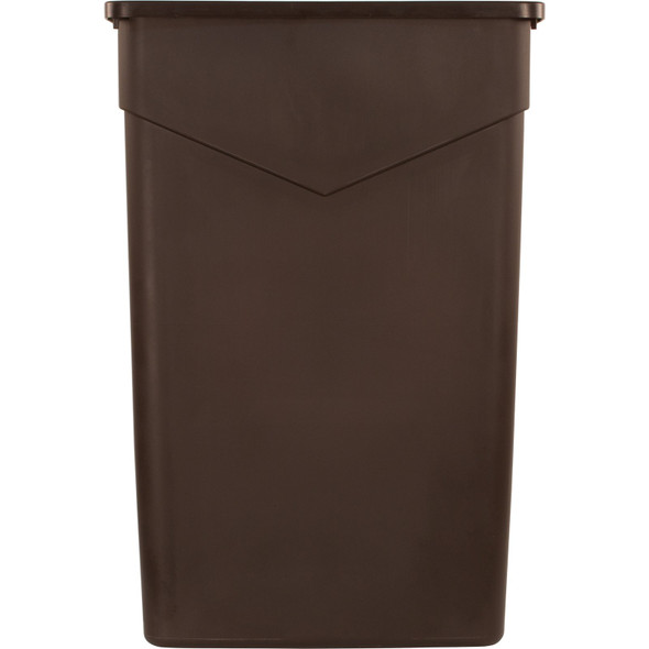 Carlisle 34202369 TrimLine Rectangle Trash Container, 23 Gallon, Dark Brown