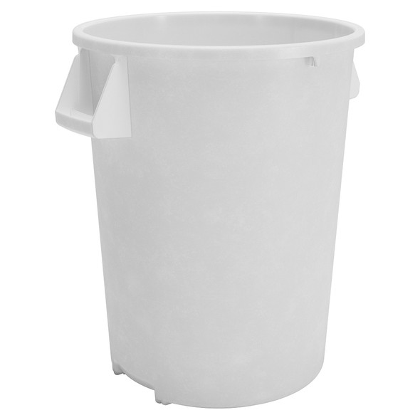 Carlisle 84103202 Bronco Round Waste Container, 32 Gallon, White