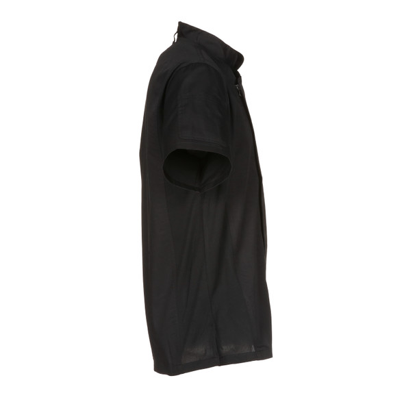 Chef Works BCSZ009BLKM Springfield Chef Coat, Short Sleeve, Black, Zipper - Medium
