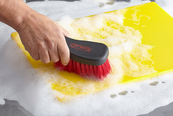 CHEFMASTER 90047 All Purpose Brush, Black Plastic Flat Handle