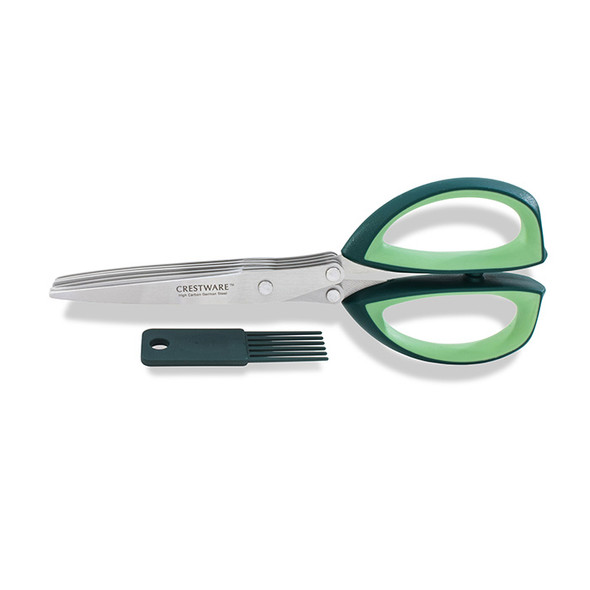 Crestware KN14 Herb Scissors, 8", Green Handle