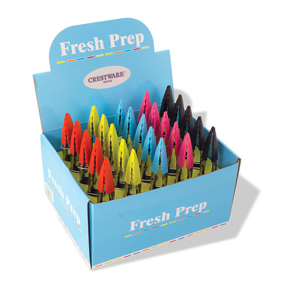Crestware KN100 Tongs, 7", Silicone Colored Tip, Assorted Colors
