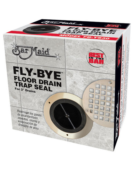 Bar Maid FB-TS30 Fly-Bye Floor Drain Trap Seal for 3" Drain Pipes