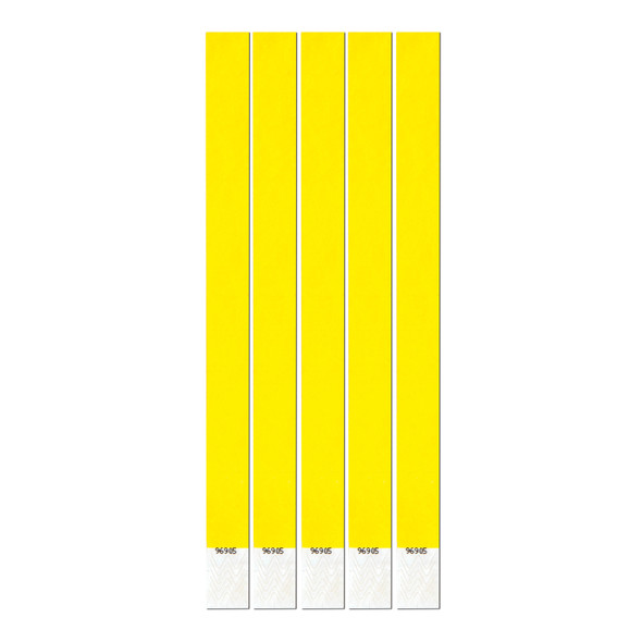 Beistle 60001-Y Yellow Tyvek Wristbands (100pcs/box)