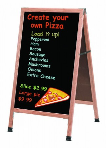 Aarco A-1P Sidewalk A-Frame, Black Acrylic Neon Board, 24" x 42" Aarco A-1P Sidewalk A-Frame, Black Acrylic Neon Board, 24" x 42"