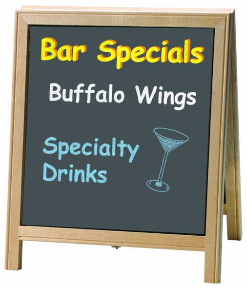 Aarco TA-1 14" x 12" Tabletop A-Frame Sign with Black Chalkboard Aarco TA-1 14" x 12" Tabletop A-Frame Sign with Black Chalkboard