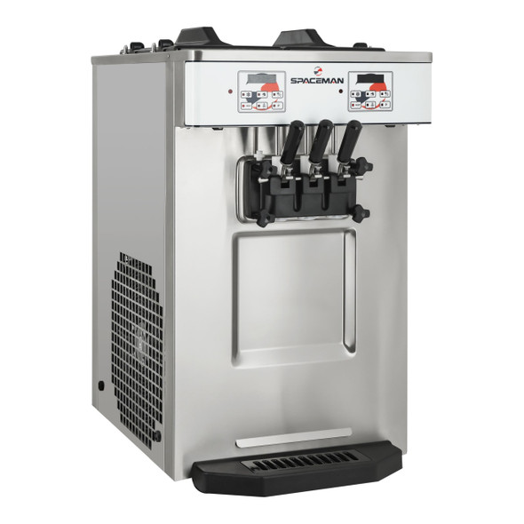 Spaceman 6235A-C Soft Serve Ice Cream Machine with Air Pump and 2 Hoppers - 208/230V