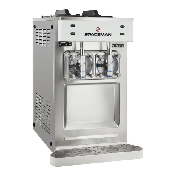 Spaceman 6455-C 2 Bowl Slushy / Granita Stainless Steel Frozen Drink Machine - 120V