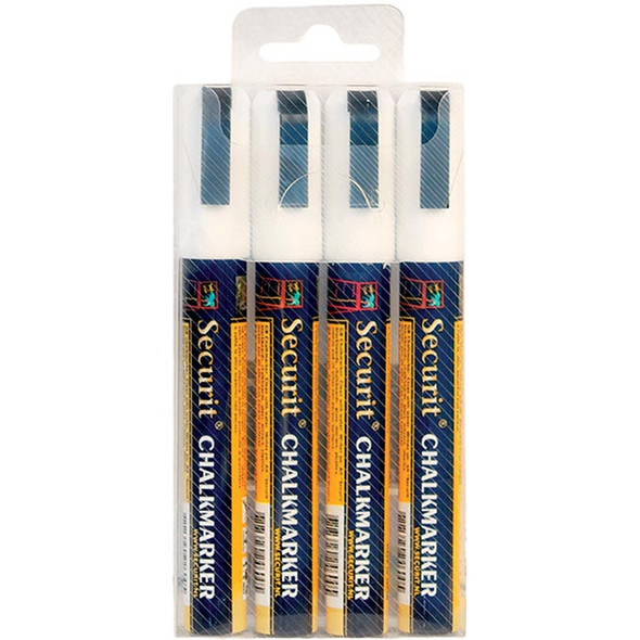 American Metalcraft SMA510V4WT Chalk Marker, White Color, Small Tip (4 Per Pack)