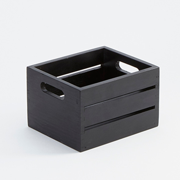 American Metalcraft WCBL7 Caddy, 7-1/2"Lx6-1/4"Wx4-3/4"H, Wood, Black