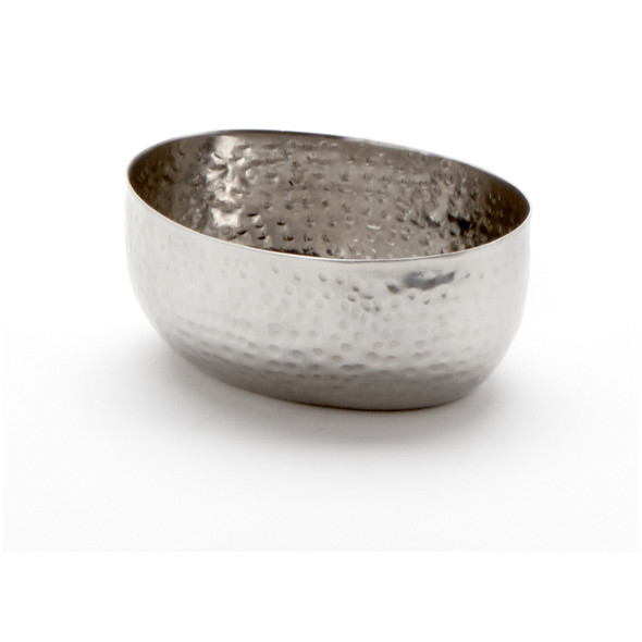 American Metalcraft HS4 Sauce Cup, 4 oz., 3-1/4"Lx2-3/4"W, Oval, Stainless Hammered