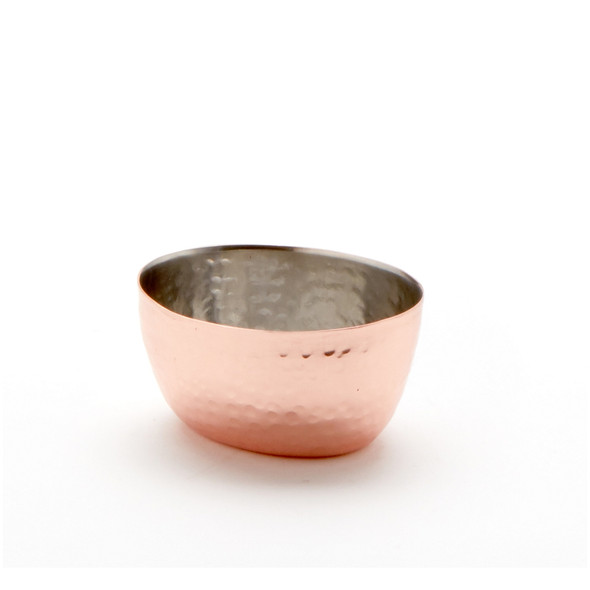 American Metalcraft HSC2 Sauce Cup, 2 oz., 2-1/2"Lx2"W, Oval, Copper Hammered American Metalcraft HSC2 Sauce Cup, 2 oz., 2-1/2"Lx2"W, Oval, Copper Hammered