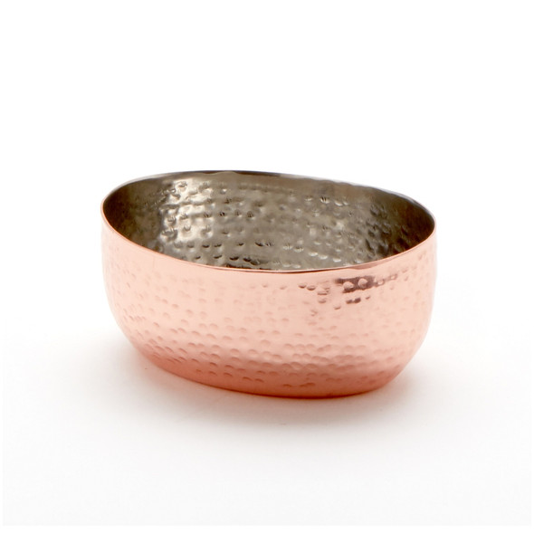 American Metalcraft HSC4 Sauce Cup, 4 oz., 3-1/4"Lx2-3/4"W, Oval, Copper Hammered