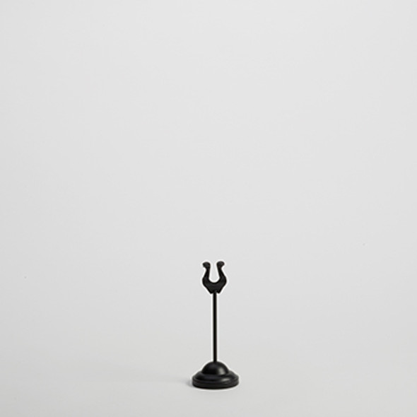 American Metalcraft HPBL6 Number Stand, 6"H, Harp Clip, Black Round Base