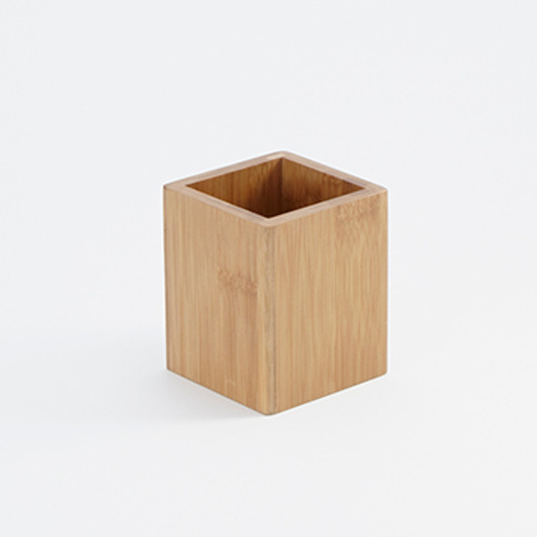 American Metalcraft WCBA4 Box, 3-7/8" x 3-7/8" x 4-3/4"H, Square, Bamboo