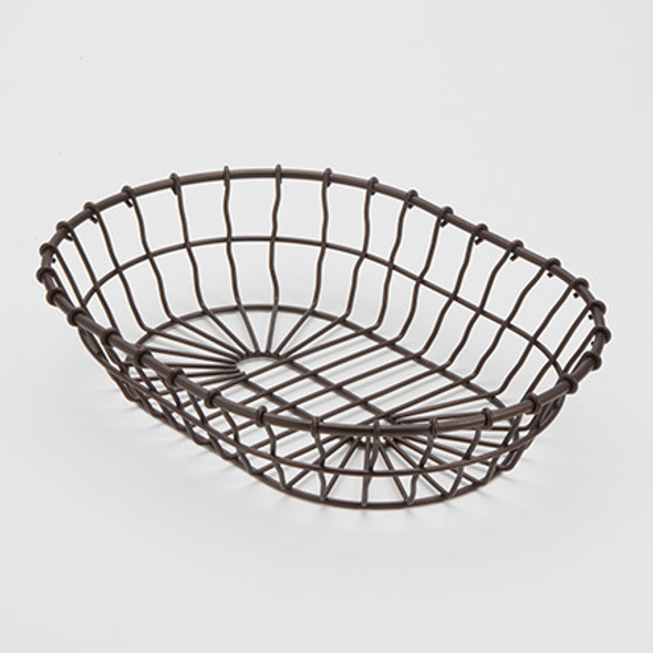 American Metalcraft WBB11 Wire Basket, 11"L x 8"W x 2-1/2"H, Oval, Bronze