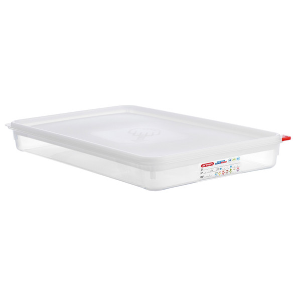 Araven 03044 Storage Container & Lid, Full Size, 2.5" Deep, Translucent
