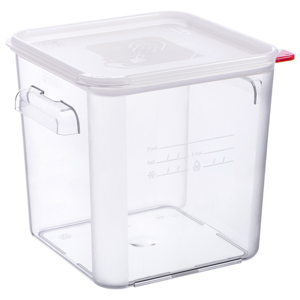 Araven 91856 Clear Storage Container & Lid, 19 Qt., Square