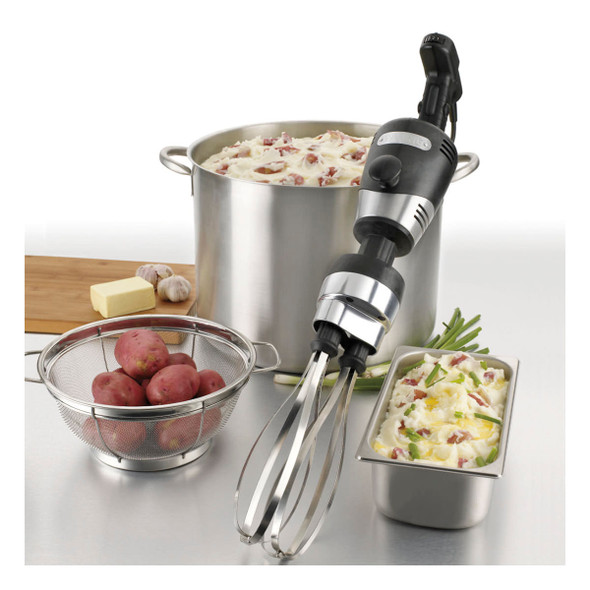 Waring WSBPPWA Immersion Blender with Whisk, 10" Shaft, Variable Speeds