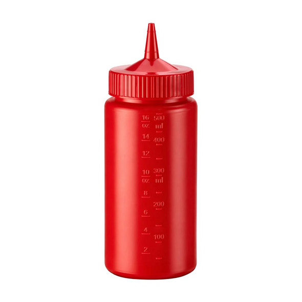 Vollrath 4916-02 Squeeze Bottle, Wide Mouth, 16 oz, Red