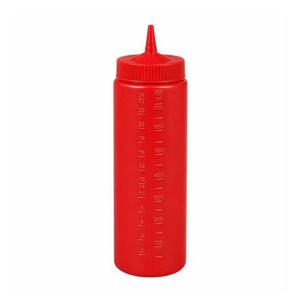 Vollrath 4924-02 Squeeze Bottle, Wide Mouth, 24 oz, Red