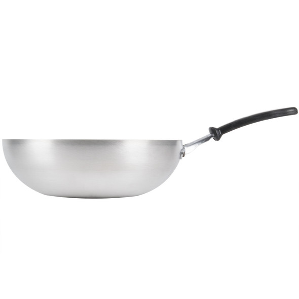Vollrath 68120 11" Aluminum Stir-Fry Pan with SteelCoat Non-stick Coating and TriVent Silicone Handle