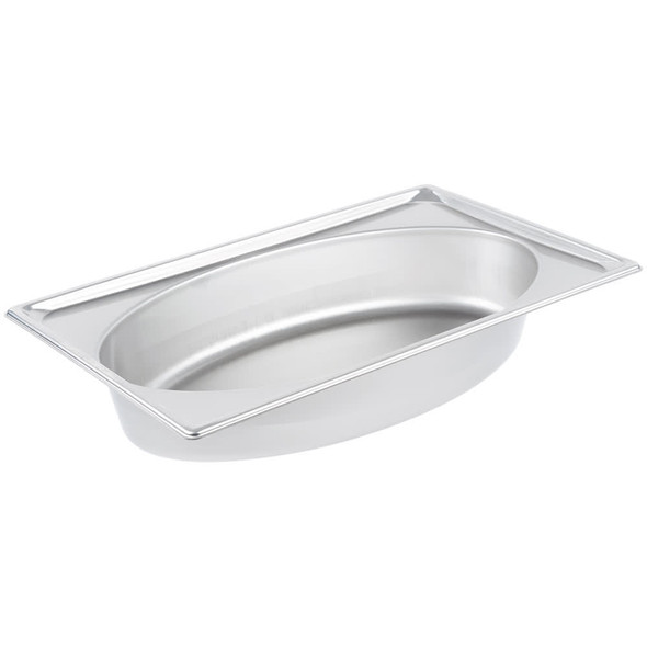 Vollrath 3101040 Steam Pan, Full Size, 4" Deep, Oval, Heavy Duty
