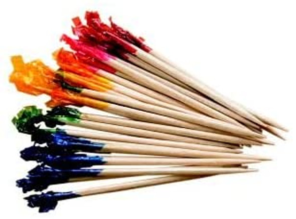 Wood Regular Frill Picks 3", 1000 Pcs/Box