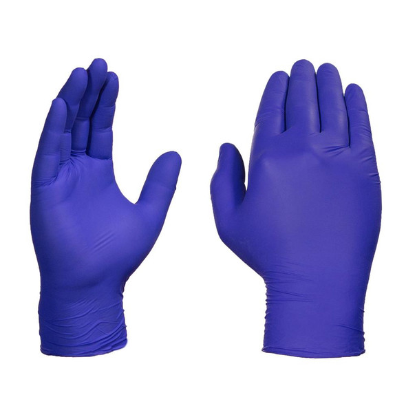 AMMEX AINPF44100 Blue Nitrile Gloves, Powder Free, Medium, 100/Box