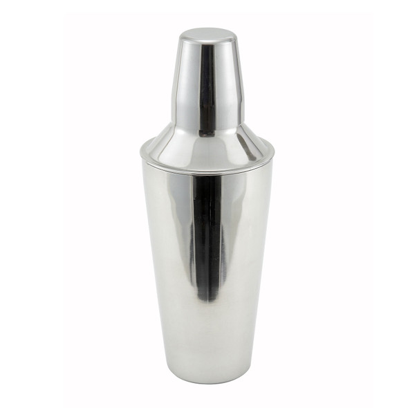 Winco BS-3P Bar Shaker set, 28 oz., 3-Piece Set, Stainless Steel