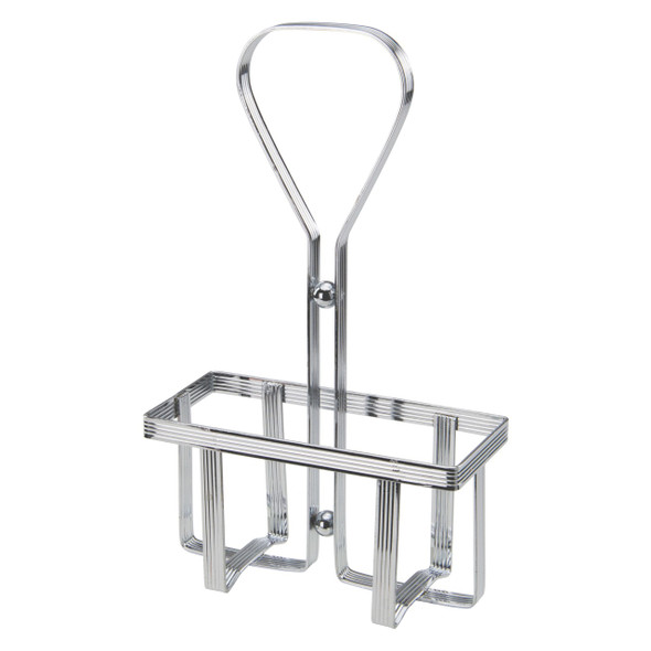 Winco WH-5 Oil & Vinegar Square Chrome Plated Cruet Rack