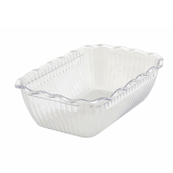 Winco CRK-10C Deli Crock, 10" x 7" x 3", Clear