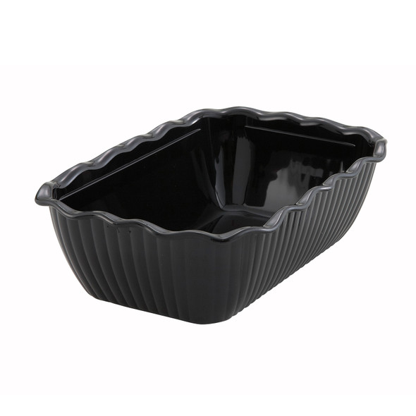 Winco CRK-10K Deli Crock, 10" x 7" x 3", Black