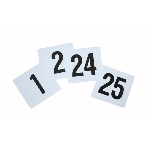 Winco TBN-25 Table Numbers, 1-25, 4" x 3-3/4"