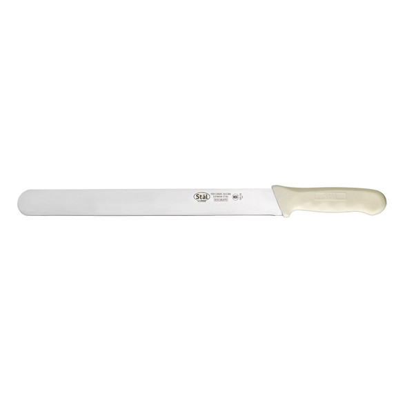 Winco KWP-122 Stal Roast Beef Slicer, 12" Long, White Handle