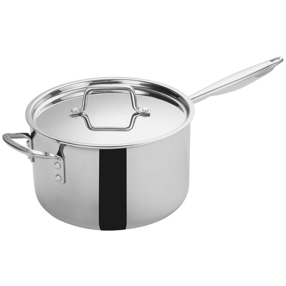 Winco TGAP-7 Tri-Gen Sauce Pan with Cover, 7 Quart