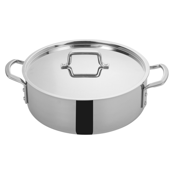 Winco TGBZ-12 Tri-Gen, Brazier, 12 Quart, with Cover, Stainless