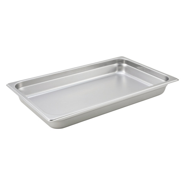 Winco SPJH-101 Full Size 1-1/4" Deep Stainless Steel Steam Pan - 22 Gauge Winco SPJH-101 Full Size 1-1/4" Deep Stainless Steel Steam Pan - 22 Gauge