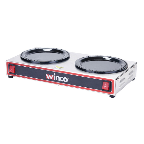 Winco ECW-2 Countertop Coffee Warmer, Double Burner, 120v