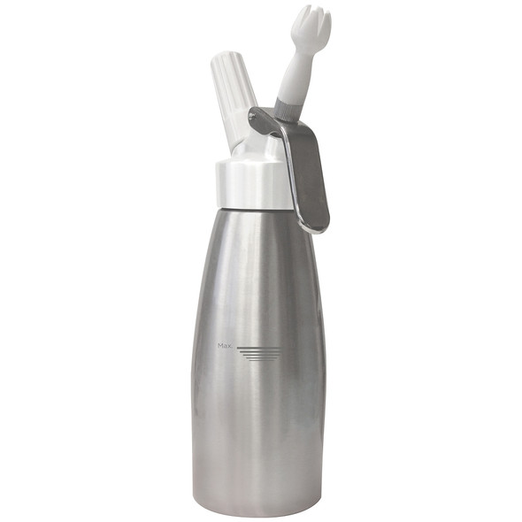 Winco CW-A05 Aluminum Whip Cream Dispenser, 1 pint, 3" dia. x 12" H