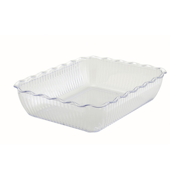 Winco CRK-13C Deli Crock, 13" x 10" x 3", Clear