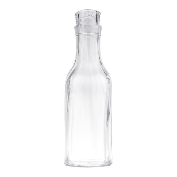 Tablecraft 10110 Carafe with Stopper, 48 oz., Swirl, Plastic, Clear