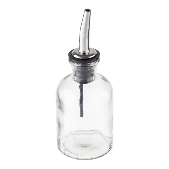 Tablecraft 10373 Oil & Vinegar Bottle with Stainless Steel Pourer, 4-1/4 oz.