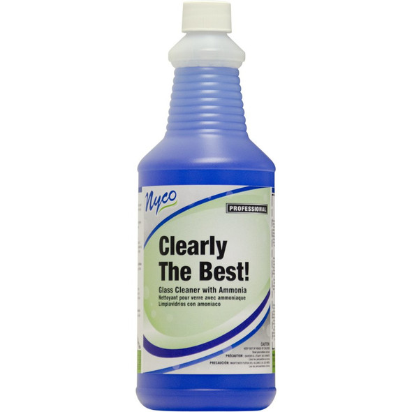Nyco NL913-Q12 Clearly The Best! Glass Cleaner with Ammonia, 32oz